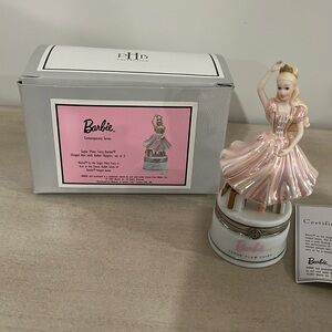 Barbie Sugar Plum Fairy Porcelain Hinged Box with Ballet Slippers